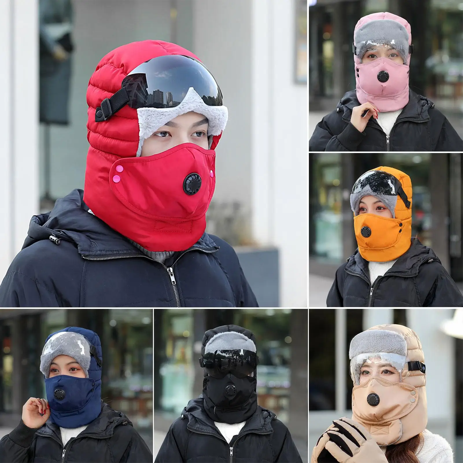 

Unisex Winter Cotton Windproof Lei Feng Neck Cap Face Cover for Outdoor Cycling Neck Cap Face Cover Neck Cap Face Cover