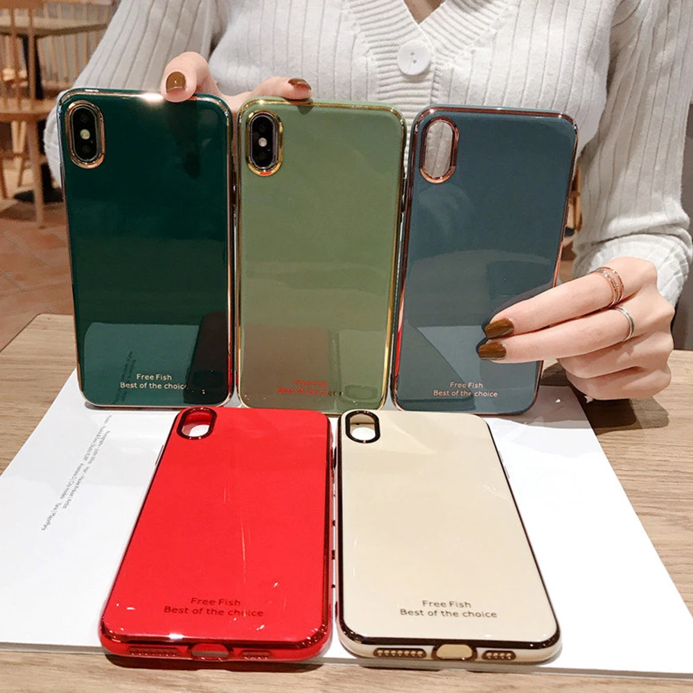 Роскошный чехол для телефона iPhone XS 11 Pro Max X XR 8 7 6S 6 Plus SE мягкий силиконовый 6D Curve Apple i