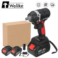 388v 800nm brushless electric impact wrench drill screwdriver wrench set tools with 12 battery electric wrench