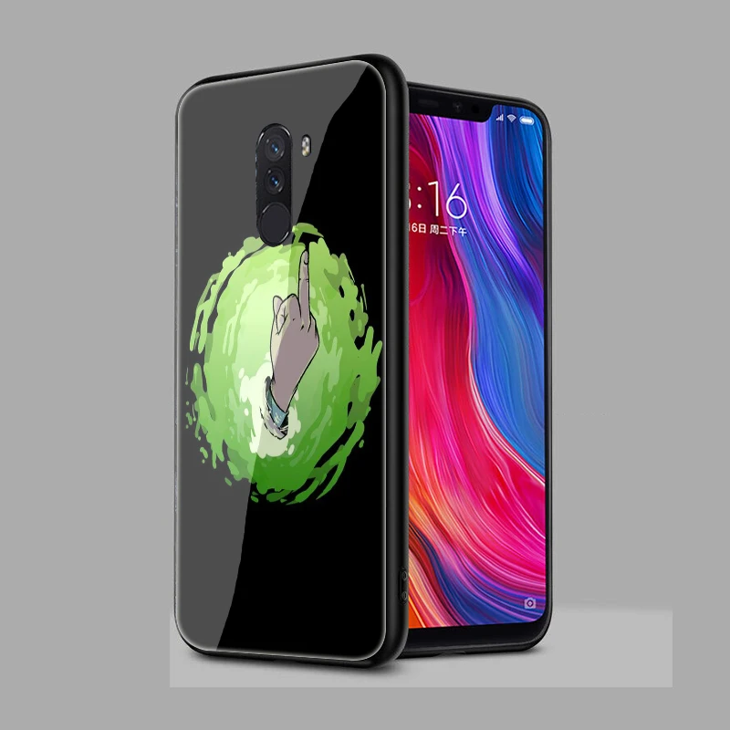 EWAU Рик и Морти чехол из закаленного стекла для телефона для Xiaomi 5X6X8 Lite 9 A1 A2 F1 Redmi 4X 6A Примечание 5 6 7 pro