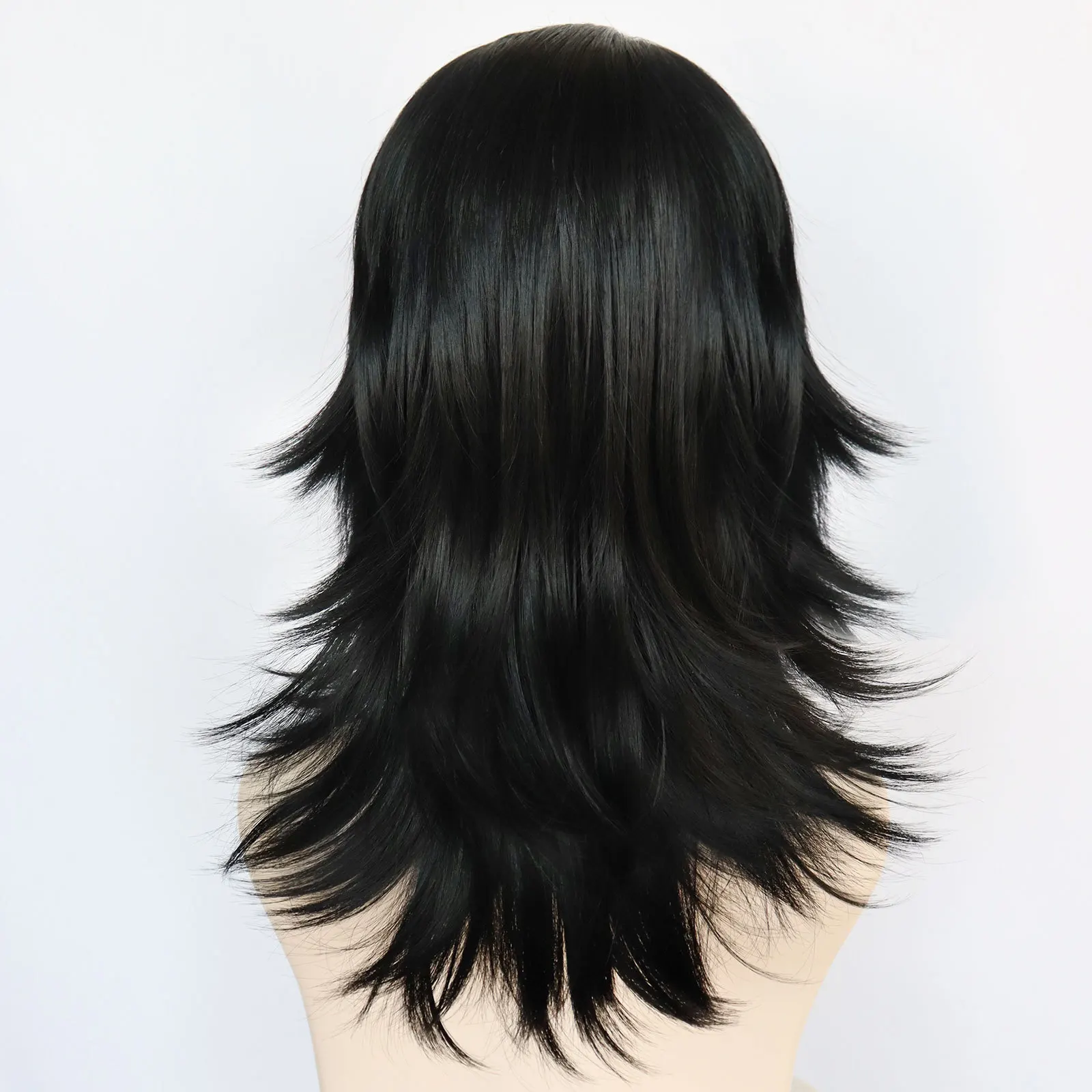 Парик для косплея Loki из черных синтетических волос Хэллоуина ролевых игр