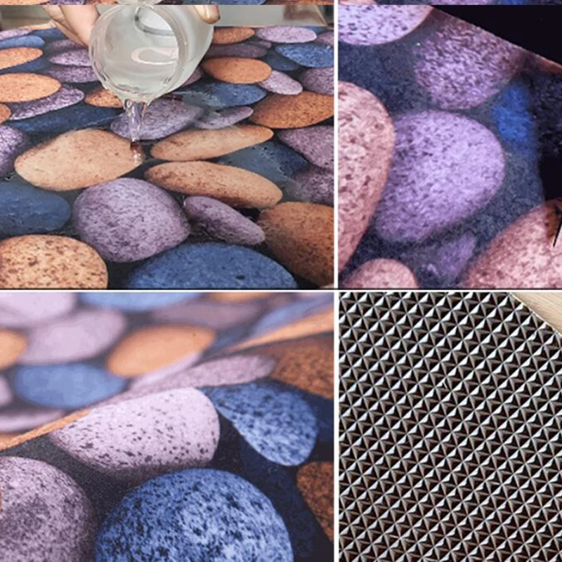 Коврик для входной двери из булыжника кухонный нескользящий коврик впитывающий