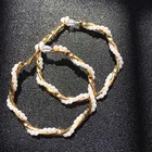 Геометрические большие круглые клипсы, серьги без отверстий, клипсы для ушей с имитацией жемчуга, спиральные металлические серьги без пирсинга для женщин CE470