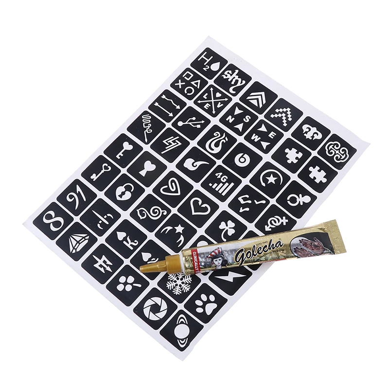 1 шт. черный цвет индийская хна паста конус красота мехенди для женщин палец крем