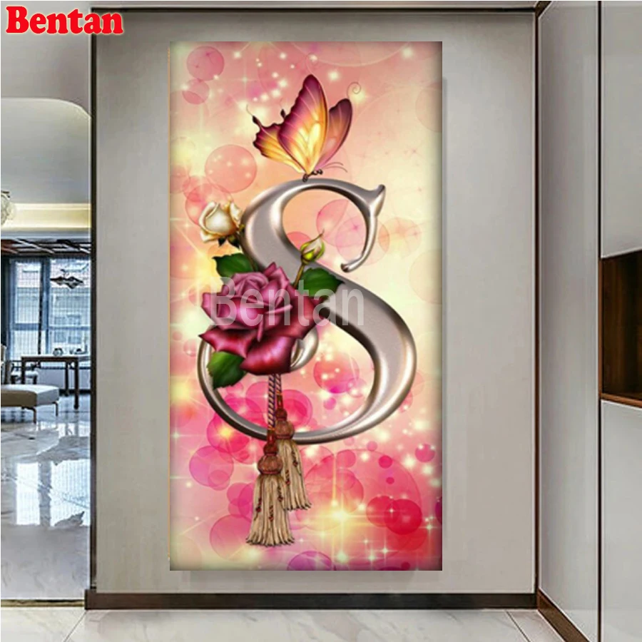 

5d Diy Diamond Painting Rose Butterfly Cross Stitch Needlework Diamond Embroidery Mosaic Picture Of Rhinestones Decor Crafts