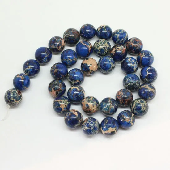 Blue Sediment Натуральный круглый тигровый глаз Амазонит гранат Агаты ангелит кварц Лава бусины для самостоятельного изготовления ювелирных изделий браслет аксессуары 15'' - Цвет: Blue Sediment