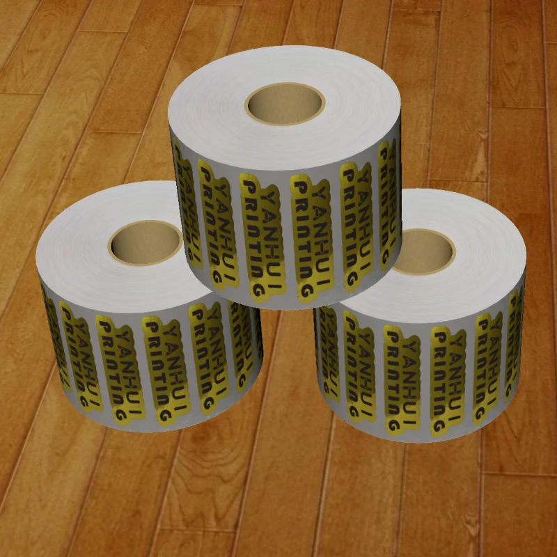 Глянцевая Золотая наклейка печать этикеток на заказ для упаковочных пакетов