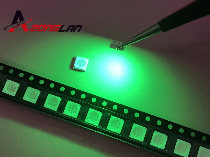 1000 шт. 5050 SMD Зеленый PLCC-6 3-CHIPS 9000 MCD ультра яркие светодиоды высокого качества