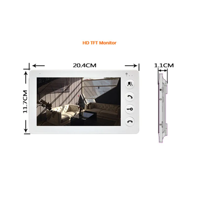 

DragonsView 7 inch Video Door Phone Intercom Monitor without Doorbell Call Panel Day Night Vision for Home Security Unlock