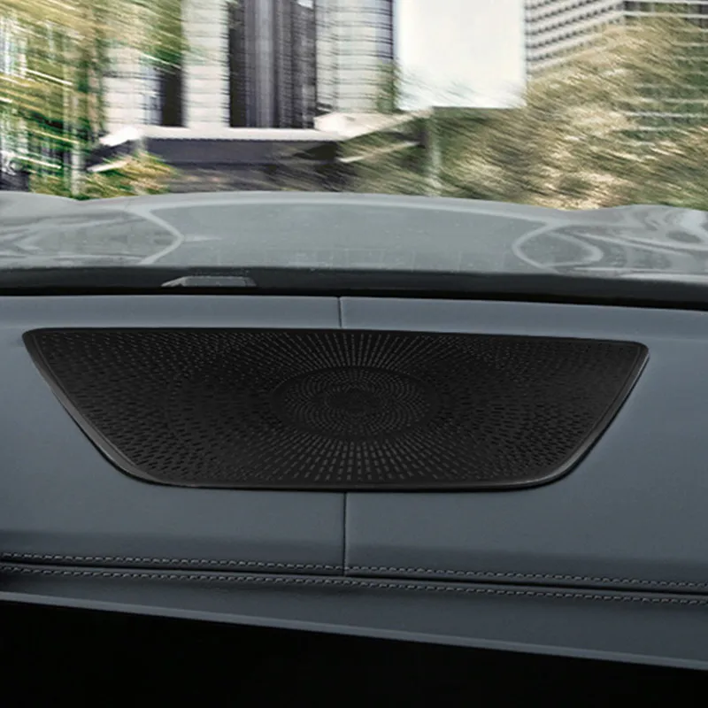 

Black Dashboard Center Console Audio Horn Net Cover Trim For BMW X5 G05 2019 Aluminum Alloy Car Styling Modified