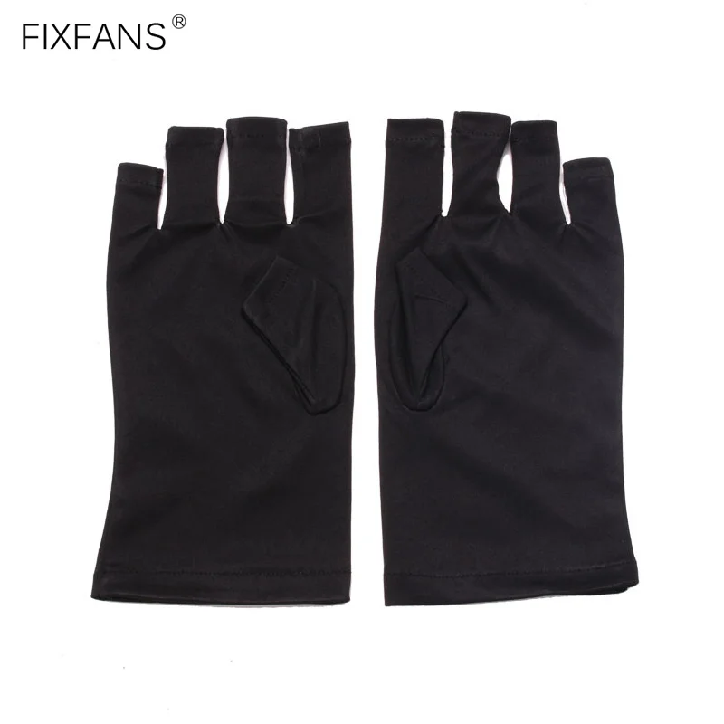 FIXFANS 1 пара, защита для ногтей от УФ-лучей, искусственная перчатка для геля, маникюра, Сушилка для ногтей, инструменты для защиты рук от УФ светильник