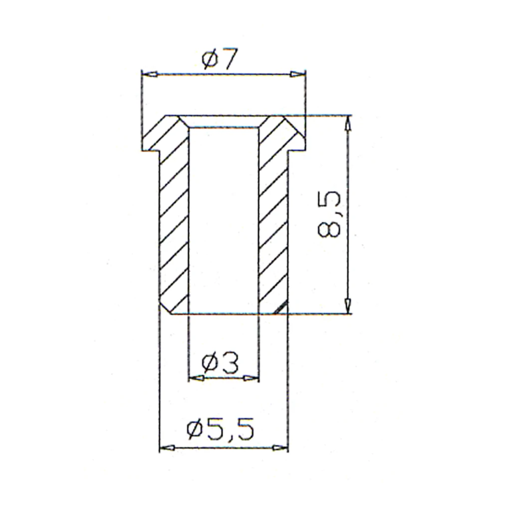 

6 Pieces Electric Guitar String Thru Body Mounting Ferrules+6.35mm Oval Jack Plate Musical Parts