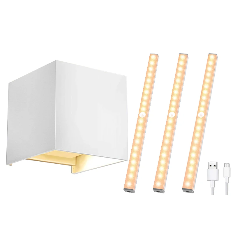 Светодиодный настенный светильник 10 Вт белый теплый и светодиодный 3 режима 20