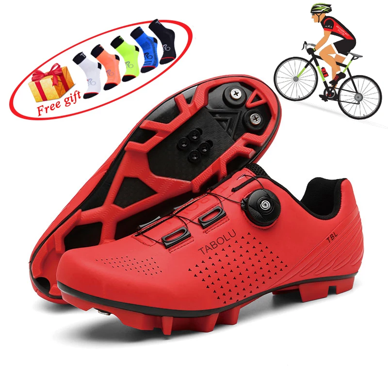 

R.xjian Brand Mountain Bike Cycling Shoes Men's Outdoor Sports Self-Locking Road Bike SPD Racing Shoes Non-slip Cycling Shoes