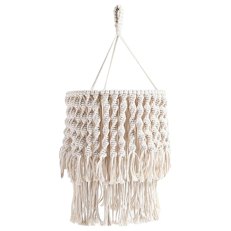 

Hand-Woven Pendant Lampshade, Modern Office Bedroom Living Room Nursery Dormitory Room Decoration