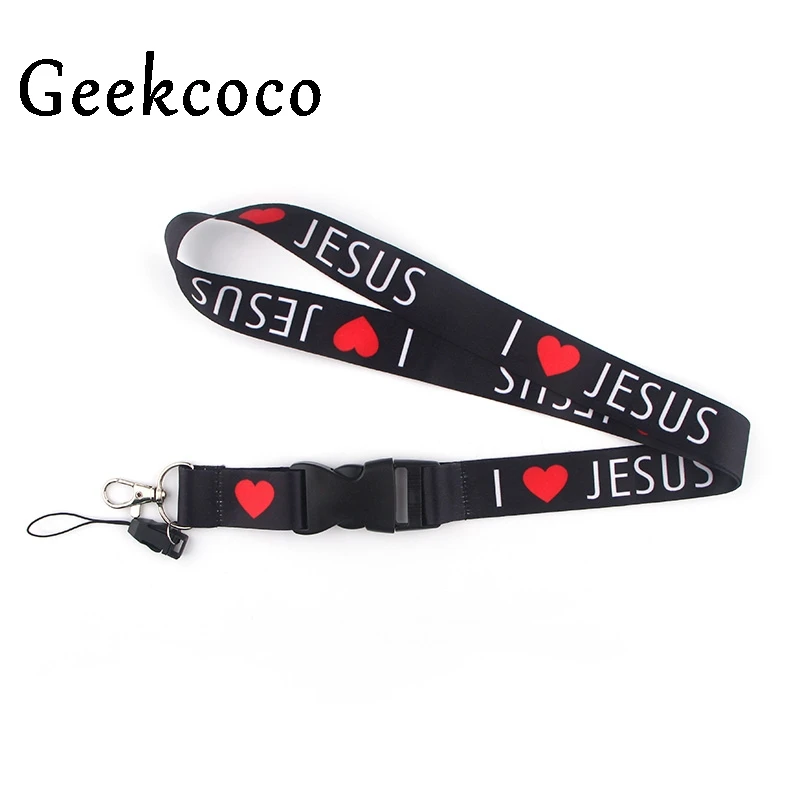 I love Jesus с буквенным узором ремешок для сотового телефона брелок камера значок