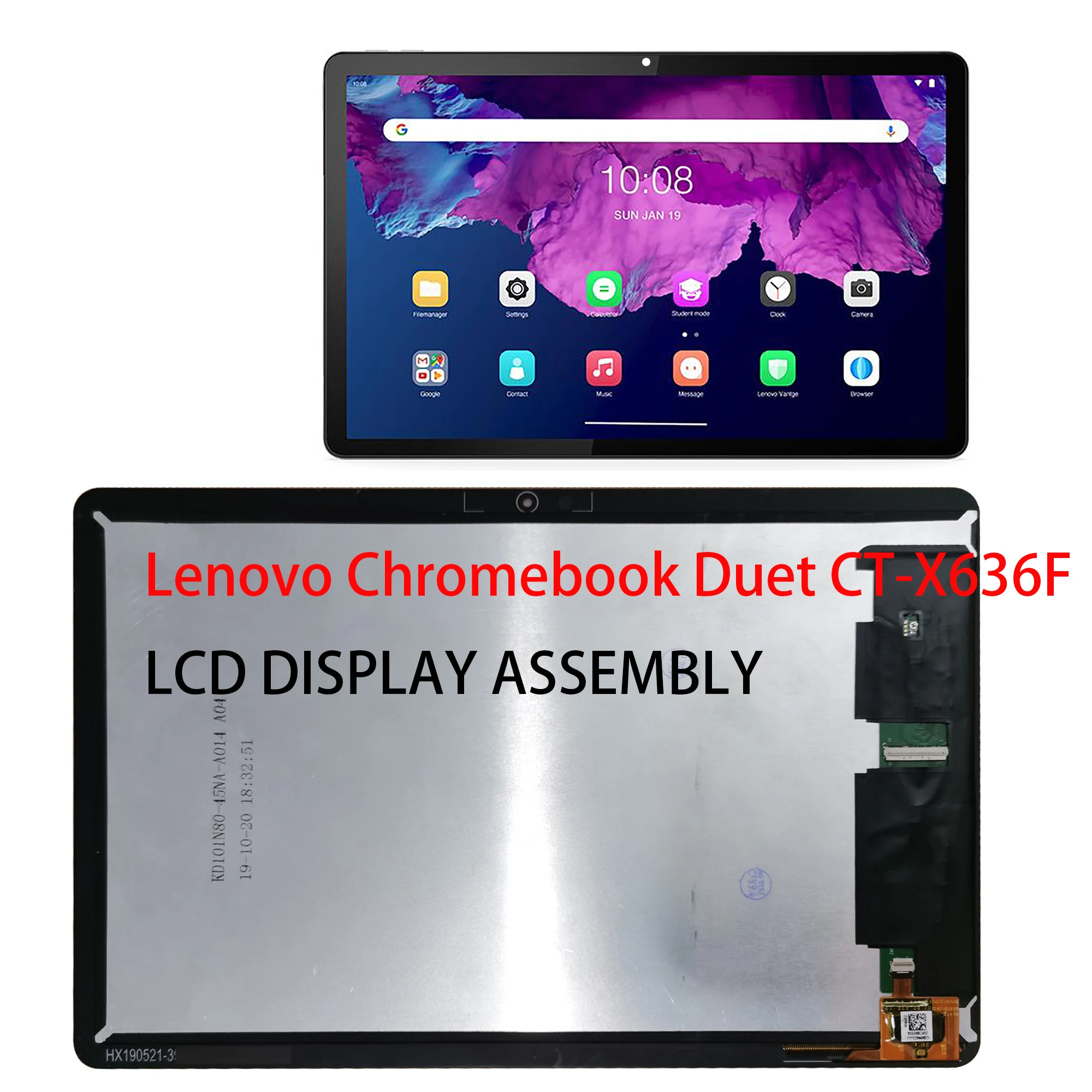 100% Новый оригинальный ЖК дисплей для планшета Lenovo Chromebook Duet CT X636F Матрица с