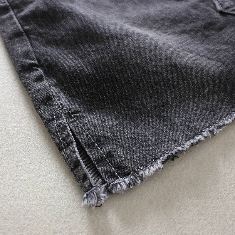 

Women Autumn Summer A-Line Skirts Side Split Fashion Mini Denim Skirts Skinny Mid-Waist Female Sexy Jeans Skirts Saias S190