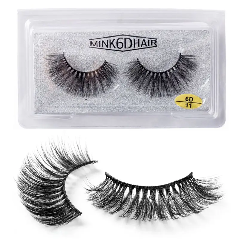 1 пара натуральные длинные поддельные норковые ресницы толстые Макияж Накладные