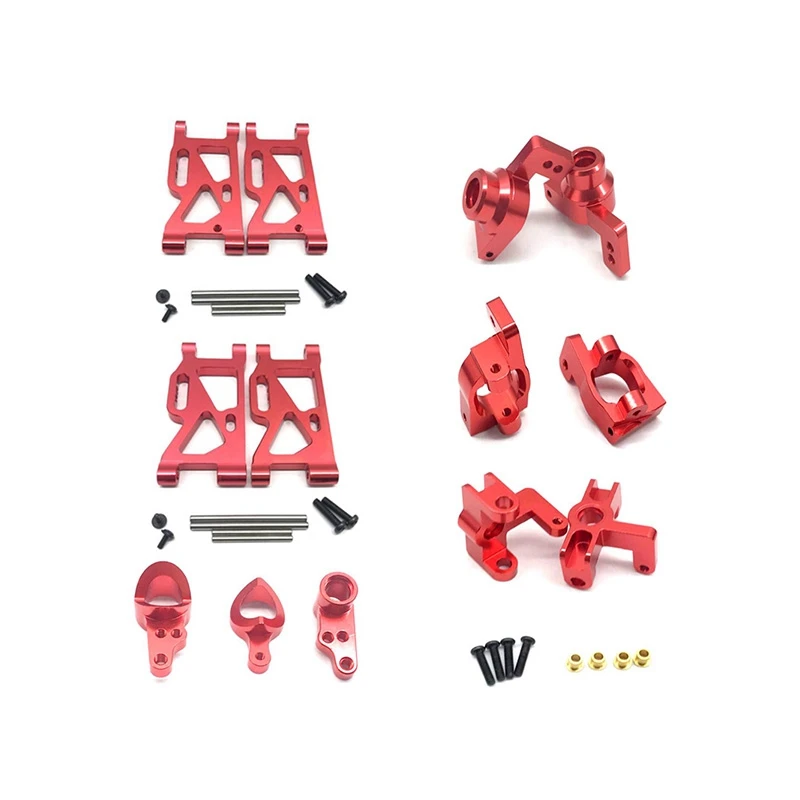 

2 Set RC Car Part: 1 Set Swing Arm C Seat Combiner Steering Cup Rear Wheel Seat & 1 Set 65mm Alloy Wheel Tire Tyre