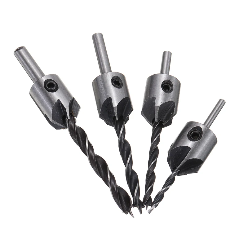 4/7set Countersink Drill Bit 3-6mm/3-10mm Bits Set Reamer Screw Hinge Hole Saw Woodworking Chamfer 1/4 Hex Shank | Инструменты