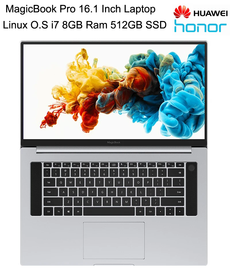 Ноутбук с Linux HUAWEI HONOR MagicBook Pro ноутбук ПК 16 1 дюймов 1080 P матовый экран i7 8 Гб Ram 512 SSD MX250