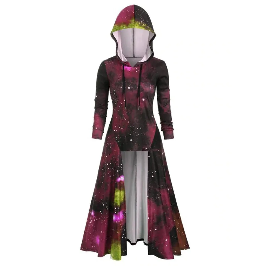 Пончо и накидки женское платье Готическая Туника размера плюс XXXL с длинным