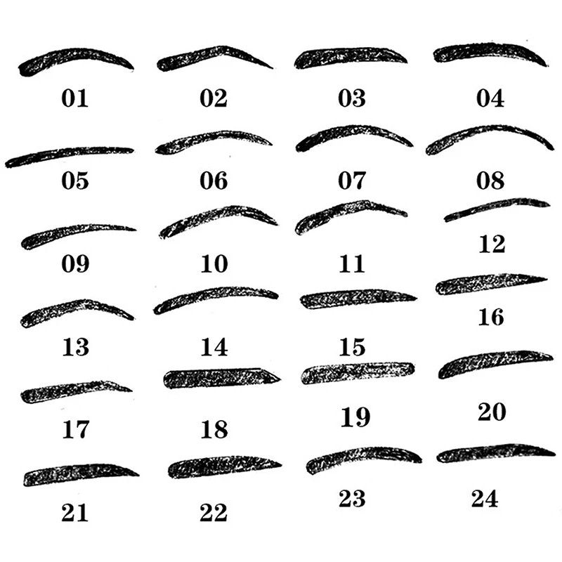 24 шт. в форме бровей постоянный шаблон формы дизайн Дрозд карта резьба слово