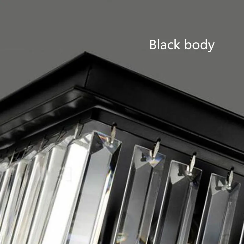 Black body Manggic современный винтажный Хрустальный потолочный светильник встраиваемый потолочный светильник для украшения дома и отеля - Цвет корпуса: Black body