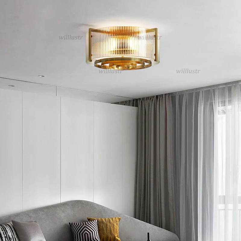 Стеклянный потолочный светильник в американском стиле ретро железная лампа для