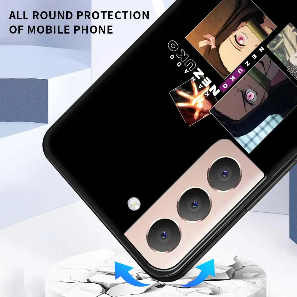 

Silicone Case Coque For Samsung Galaxy S21 Ultra S20 FE 5G S10e S10 S8 S9 S20 Plus S7 Japan Anime Demon Slayer Soft Cover Fundas