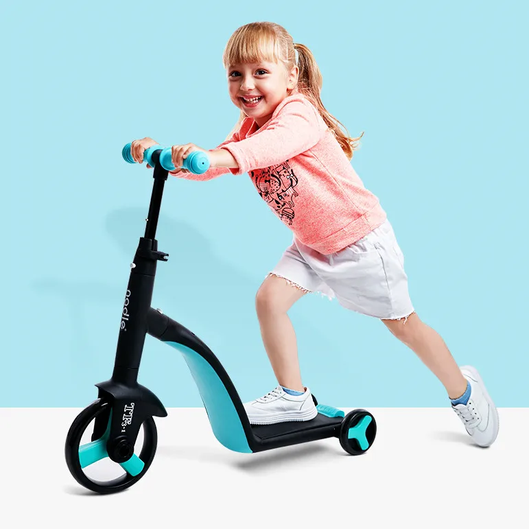 New Children's Scooter 1-2-3-6 Years Ride &amp Slide three wheel car flash Trolley baby buggy Bike Balance Pedicab | Спорт и