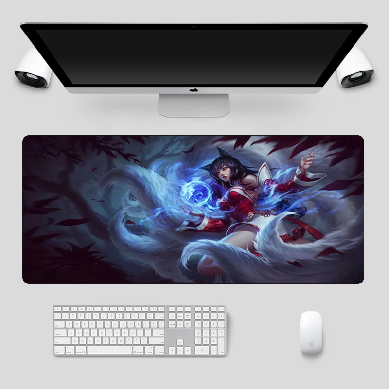 Большой игровой коврик для мыши Ahri Skins 70x30 см прочная резиновая компьютерная
