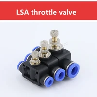 free shipping throttle valve sa 4 12mm air flow speed control valve tube water hose pneumatic push in fittings