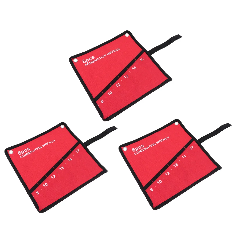 

3pcs Repair Tool Storage Bundle Bag Canvas Spanner Holder Wrench Organizer Pouch