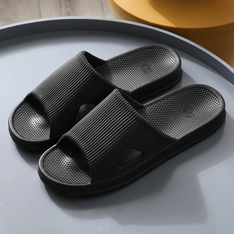 

2021 New Spring Summer Slides Women Slippers Casual Home Silent Sandals Outdoor Couple Shoes Quick Dry Non-Slip Soft EVA Bottom