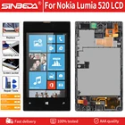 Оригинальный ЖК-дисплей 4,0 дюйма для Nokia Lumia 520, дигитайзер сенсорного экрана с рамкой, запасные части для Nokia 520, ЖК-экран