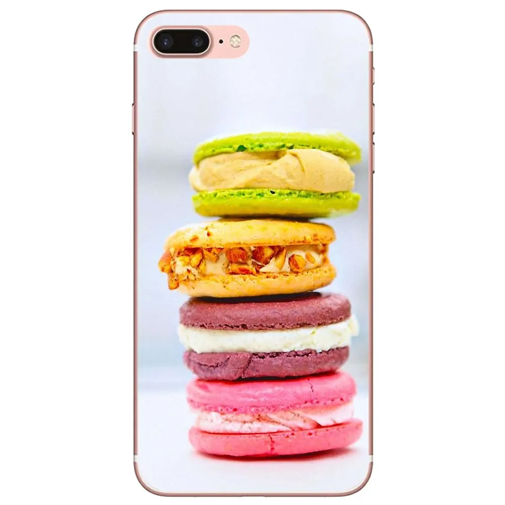 Мягкий чехол для iPhone 10 11 12 13 Mini Pro 4S 5S SE 5C 6 6S 7 8 X XR XS Plus Max 2020 с десертом мороженое ладюре Макаронс.