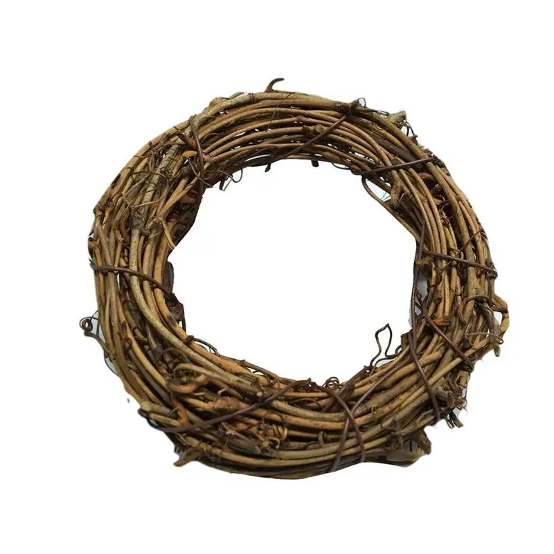 

10-30cm Round Love Heart Natural Rattan Wreath Stem Branch Ring Garland Wedding Birthday Party Decor Supplies Christmas Gift