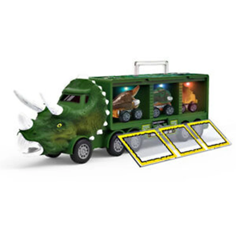 

Kids Dinosaur Storage Car Model with Light and Music Container Storage Set Children's Toy Gifts