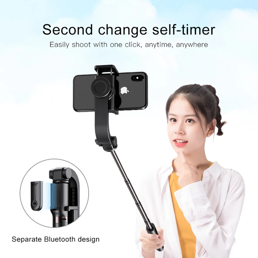 

MAMEN Handheld Gimbal Stabilizer Bluetooth Selfie Stick Tripod With 6-11cm Holder For iOS/Android Smartphone Vlog Video Shooting