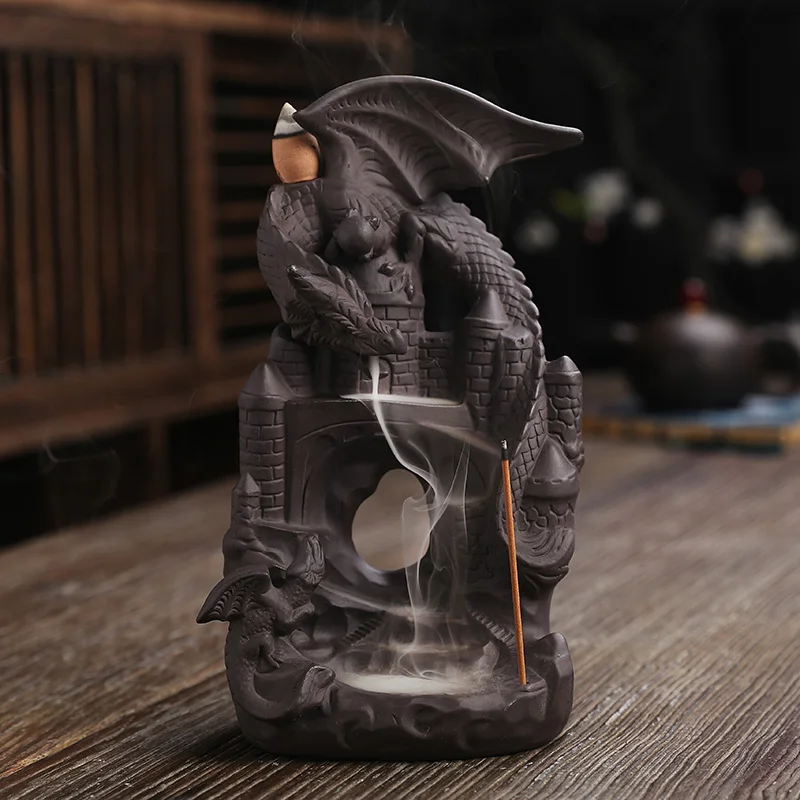 

New product Zisha, pterodactyl home accessories, craft decorations, creative castle incense burner