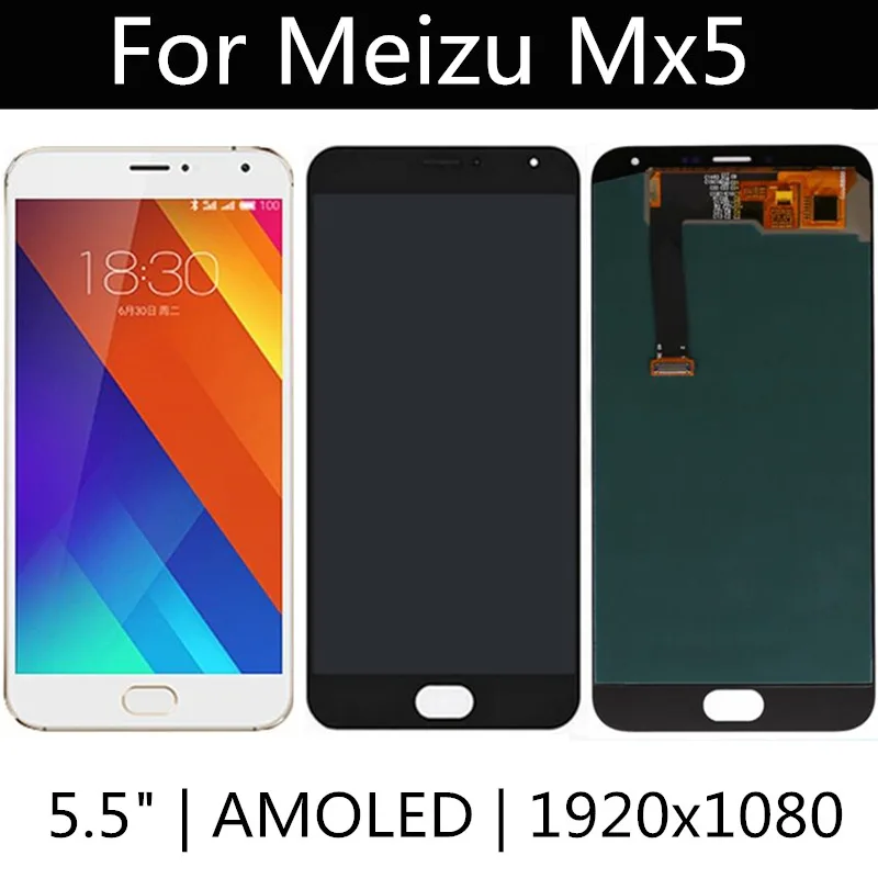 Для MEIZU MX5 MX 5 ЖК дисплей Дисплей + кодирующий преобразователь сенсорного экрана в
