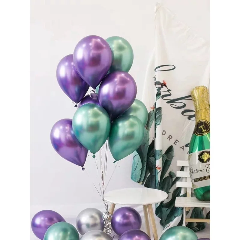 

10pcs/set Party Decoration Glossy Metal Pearl Latex Balloon Thick Chrome Metal Color Helium Balloon Globos Birthday Party Toy