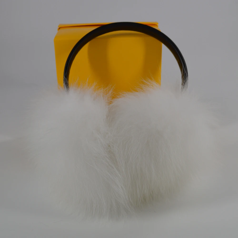 2020 брендовые Модные женские пушистые наушники из натурального Лисьего меха