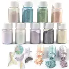 Порошковый краситель для эпоксидной смолы sx10g, 9 цветов, набор цветов, порошковая слюда натуральный пигмент для ногтей, минеральный порошок