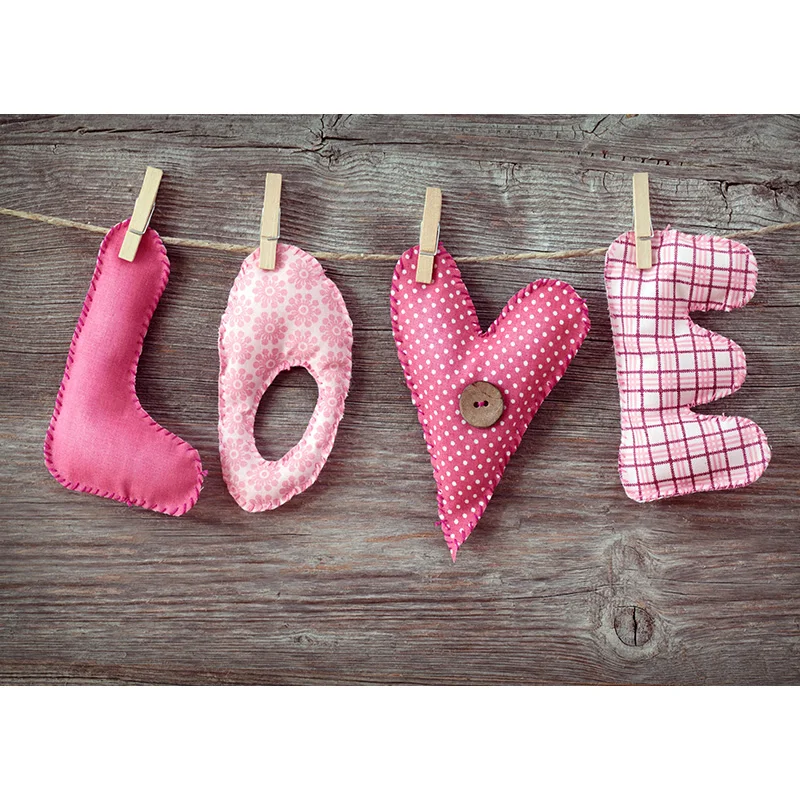 

Vinyl Custom Photography Backdrops Prop Valentine's day wood flower Theme Photography Background QJ91220-99