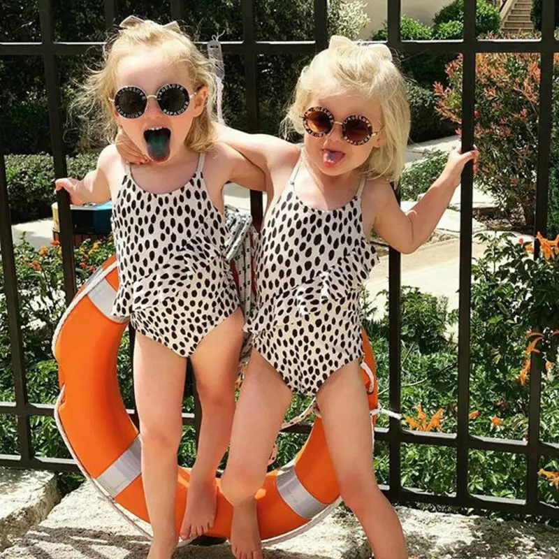 

Children Baby Girls Swimwear Leopard Swimsuit Bikini Set Beachwear 1-6T