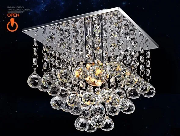 

Modern LED Crystal Beaded Chandelier with 1 Light Source Size:L22*W22*H25cm