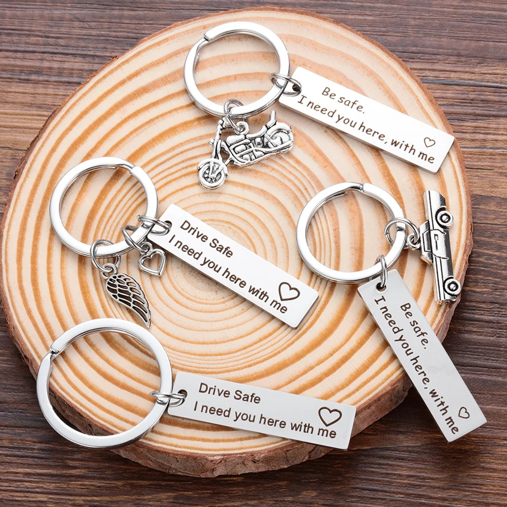 Индивидуальный брелок с гравировкой для ключей из нержавеющей стали